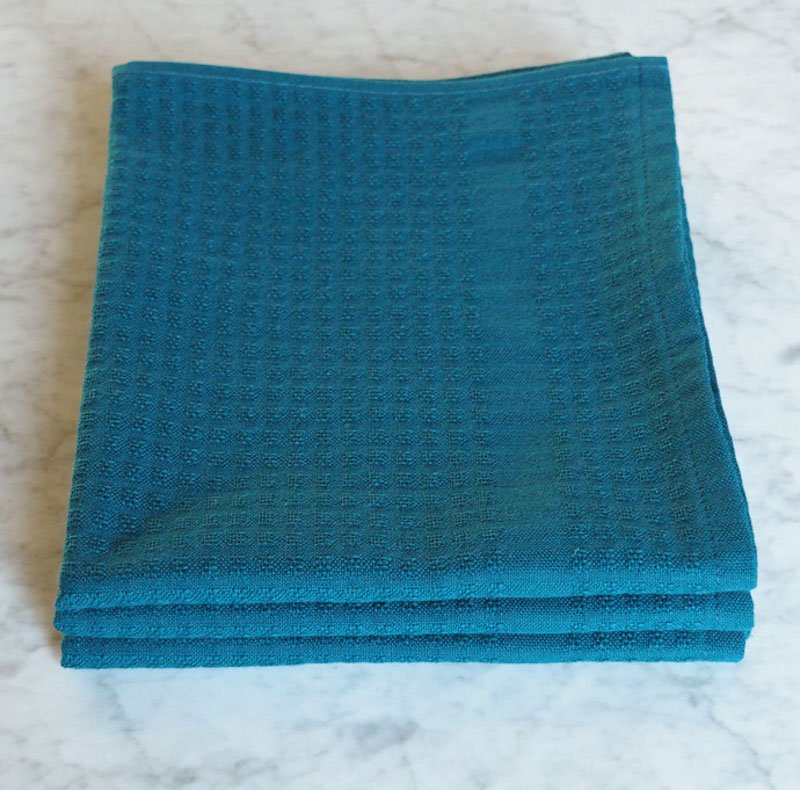 Torchon vaisselle Cleaninq bloc 65x65cm bleu sur